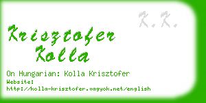 krisztofer kolla business card